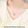 Hetian Jade Women's Necklace: 999 Sterling Silver Peace Lock Pendant, Versatile Clavicle Chain, Ideal Birthday Gift for Girlfriend