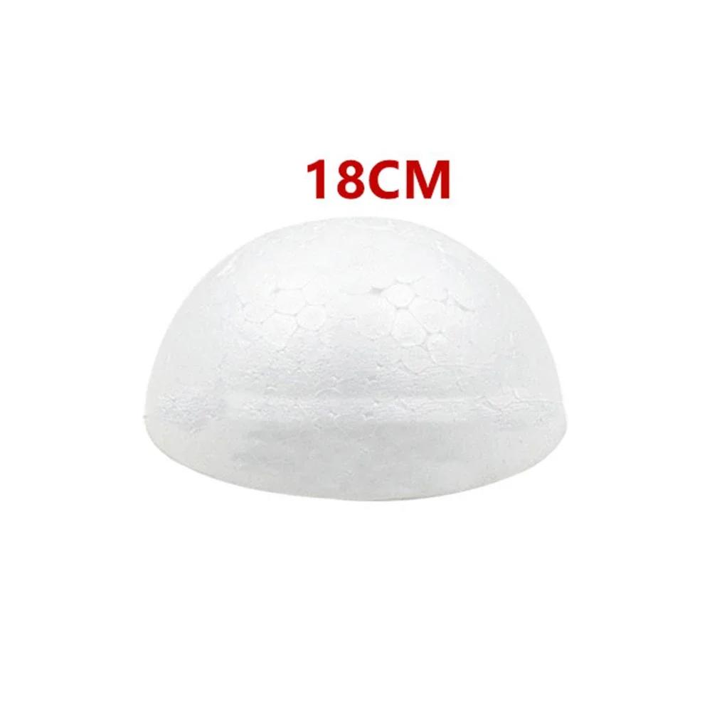 Blank Half Round Polystyrene Foam Ball For DIY Wedding Party Christmas Decor White Decorative Flower Ball 15cm/18cm/20cm/25cm