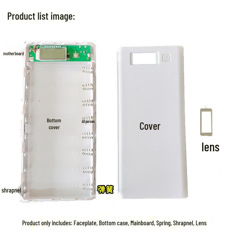 Solderless 8-Section 18650 Battery Box DIY Power Bank Kit with LCD Screen