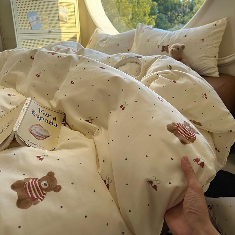 Floral Style Duvet Cover Soft Quilt Cover Single/Double/Queen Size Comforter Covers Girls Room Bedding (Pillowcase Need Order)