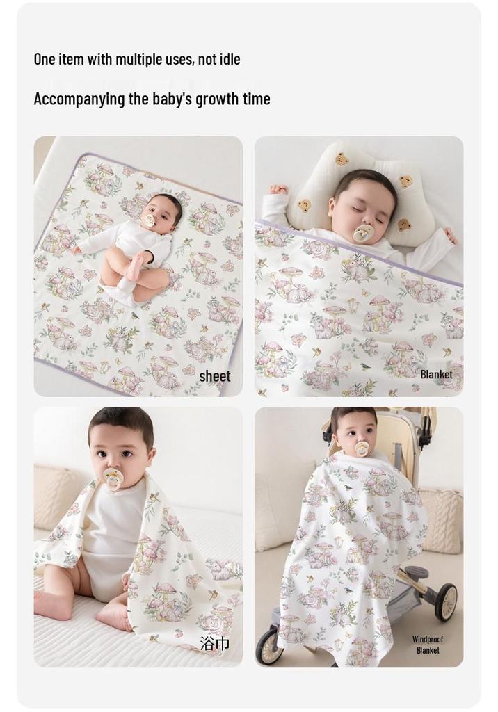 Pure Cotton Four Seasons Baby Swaddle Blanket - Anti-Startle, Newborn Essential