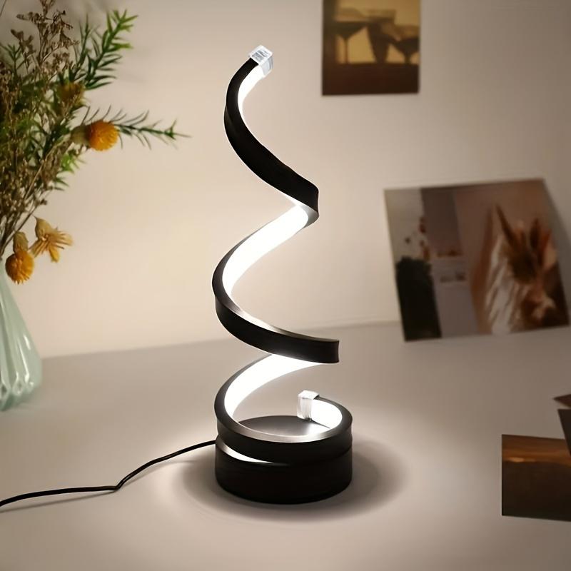 1 Stück Spiral-Tischlampe, für Schlafzimmer, Büro, Nachttisch, Bücherregal, Wohnzimmer, Heimdekoration