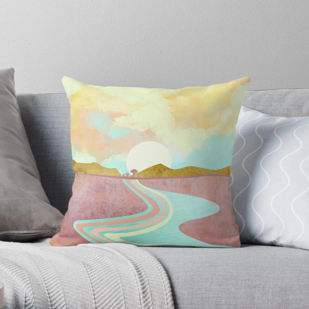 

Спальня, гостиная, диван-кровать, украшение, абстрактный пейзажный узор, домашняя наволочка, подушка 40x40cm