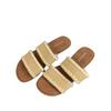 Ethnic Style Woven Cross-strapped Open-toed Flat-bottomed Slippers for Women's Summer Wear Bohemian Seaside Vacation Beach Sandals