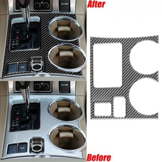 For Toyota Highlander 08-13 Carbon Fiber Interior Console Gear Shift Cover Trim