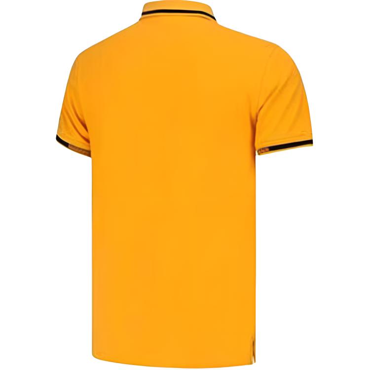 Li Ning Color Block Polo Shirt Men Tops Orange Yellow APLS143-3