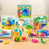 3D Wooden Cartoon Animal Jigsaw Puzzles for Toddlers - Early Education Snap-Together Building Toy