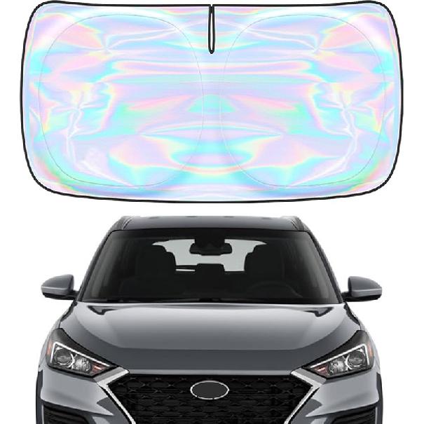 Windshield Sun Shade Cover For Kia Forte -2025 - Sunshade Compatible With Kia Forte Foldable Front Window Sunshade Sun Visor Protector Block UV Rays