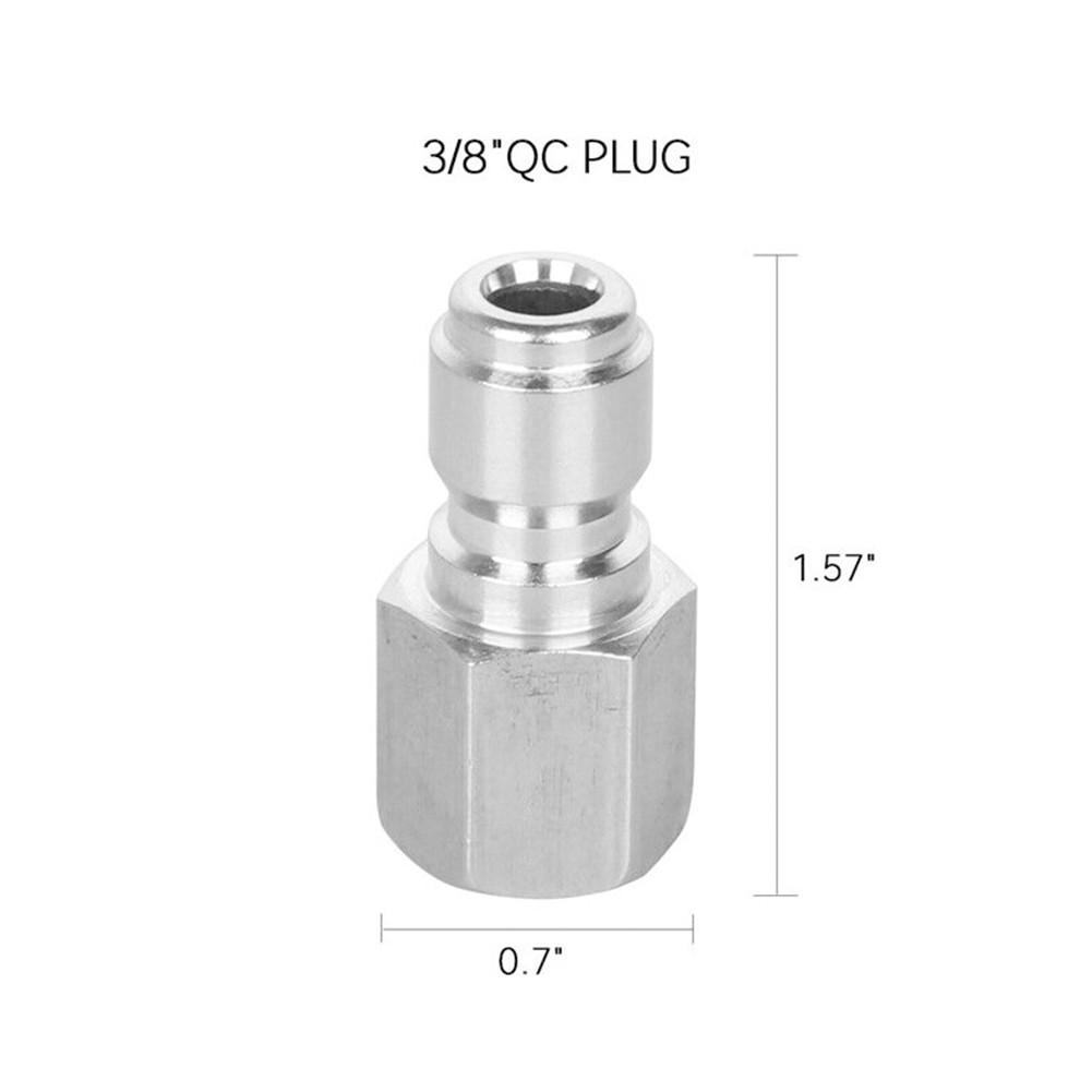 Stainless Steel Pressure Washer Adapter Set G3/8 Inch Female Connect Plug And