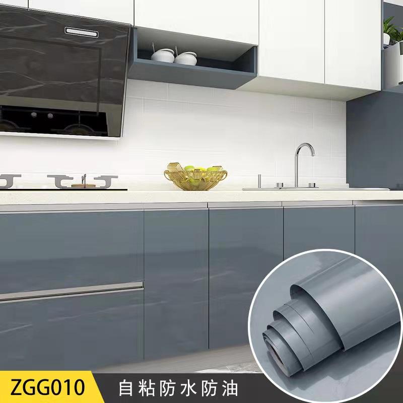 60m PVC Waterproof Solid Self Adhesive Wallpaper for Furniture Peel and Stick Kitchen Vinyl Cabinet Room Decor Wall Stickers DIY