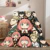 SpyxFamily Stilvolle 2D Cartoon Flanelldecke, Moderner Druck für Schlafzimmer, Bequeme Sofa-Reisedecke_LIAN