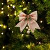 1PC 25X30cm Christmas Bow Hanging Bowknot Pendant Xmas Tree DIY Decoration For Wedding Party Decoration New Year Gift Bow Crafts