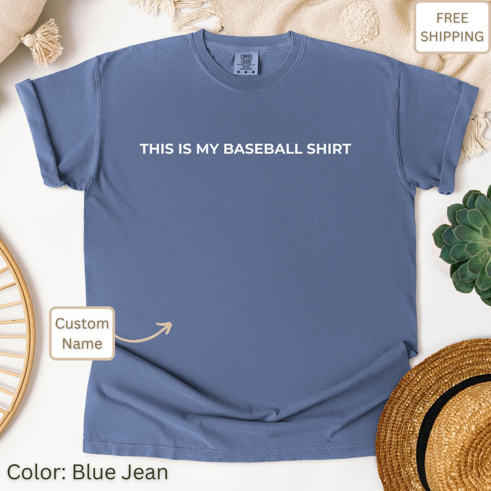 Sarcastic This is My Baseball Shirt Tee - Humorous Cotton Top S