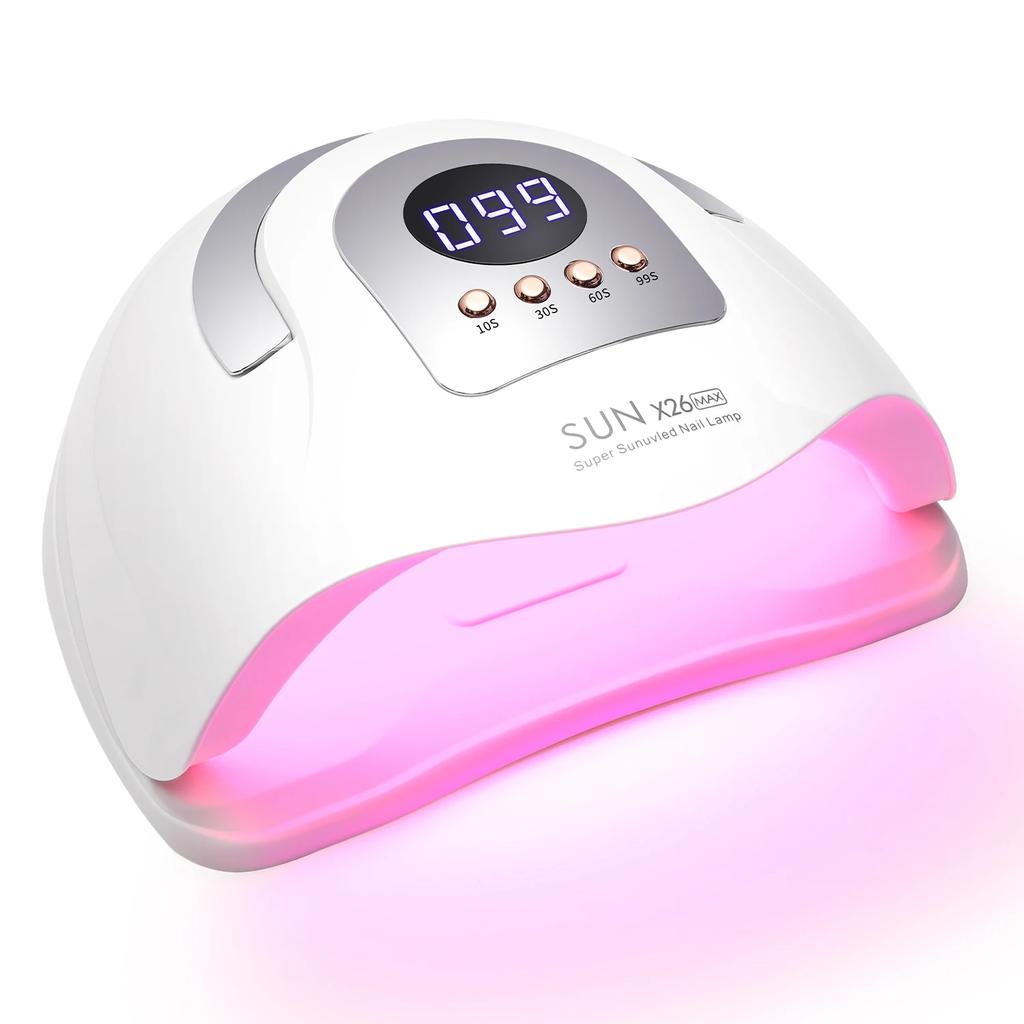 LED Nail Lamp 380W for Gel Nails Fast Curing Dryer with 81 LEDS 4 Timers Professional UV Light for Home Salon Nail Art Tools