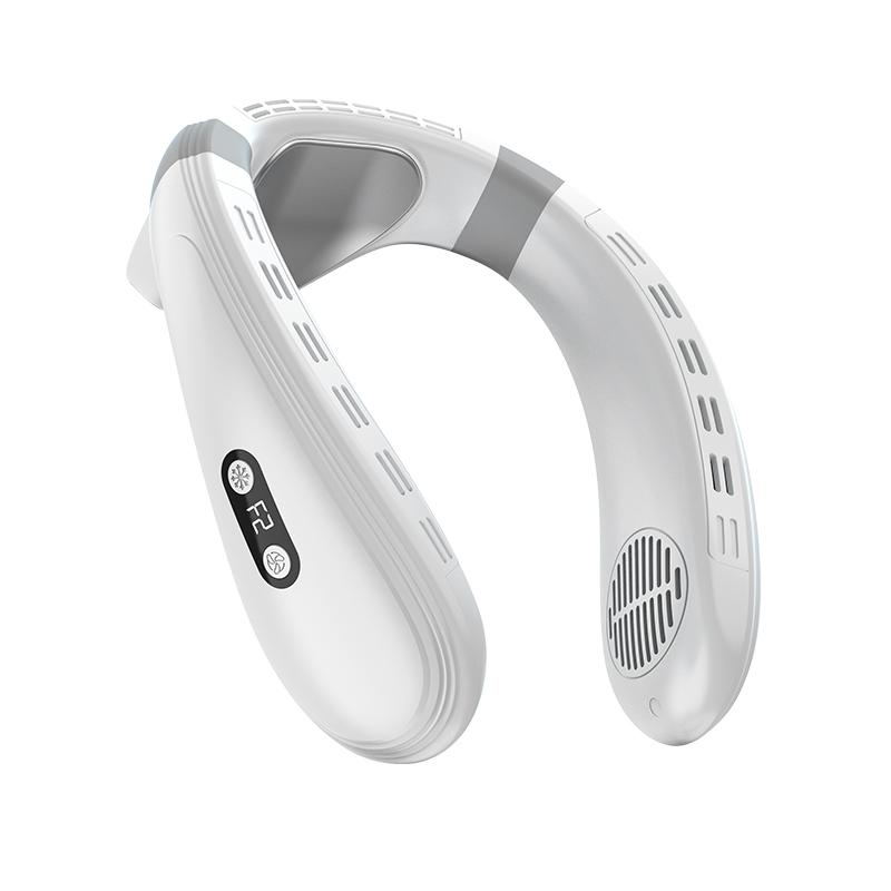 

MARSKE Новый шейный кондиционер Портативный шейный вентилятор Перезаряжаемый Полупроводниковое охлаждение Безопасный безлопастной вентилятор Носимый охладитель Многоцелевой белый