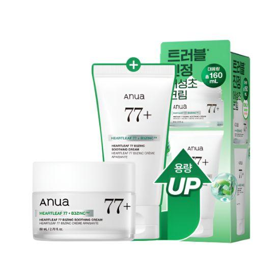 Anua Heartleaf 77 B3 Zinc Soothing Cream Set Calming Moisturizer Korean Skincare 80ml + 80g