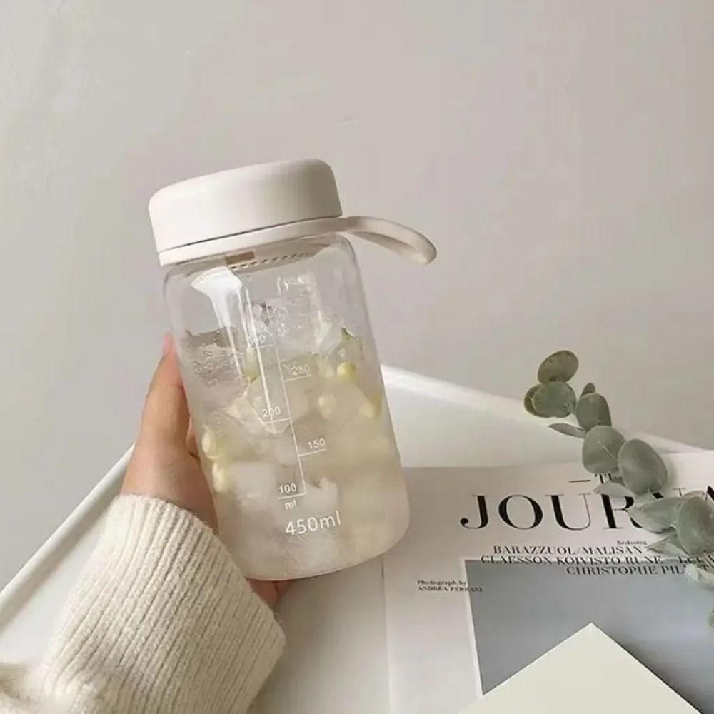 

Transparent Milk Water Bottles Lifting Rope Drinking Water Bottle Coffee Cups білий