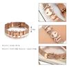 Stainless Steel Mesh Bracelet Women Adjustable Pink Buckle Slide Charms Bangle (D)