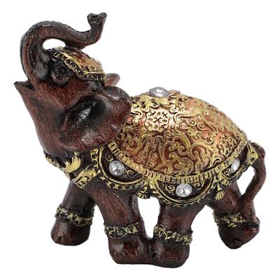 Reichtum Glückselefant Statue Harz Feng Shui Elefantenfigur Heimdekoration für Wohnzimmer
