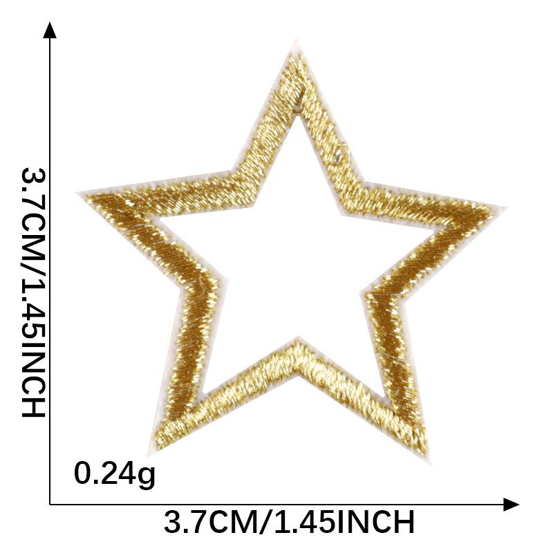 Korean DIY Embroidered Star Self-Adhesive Patch - Clothing Accessory