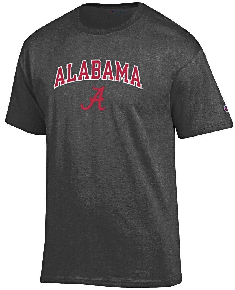 Alabama Crimson Tide Grey Team Basic Short Sleeve T shirt
