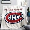 Custom Name,Montreal Canadiens Printed Flannel Blanket, Soft Throw for Bedroom Sofa, Washable, Christmas Present, Great Gift.