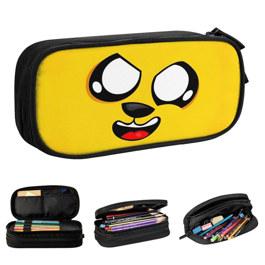 Cute Mikecracks Face Cartoon Pencil Case Game Pencilcases Pen for Girl Boy Big Capacity Bag School Supplies Gift Stationery