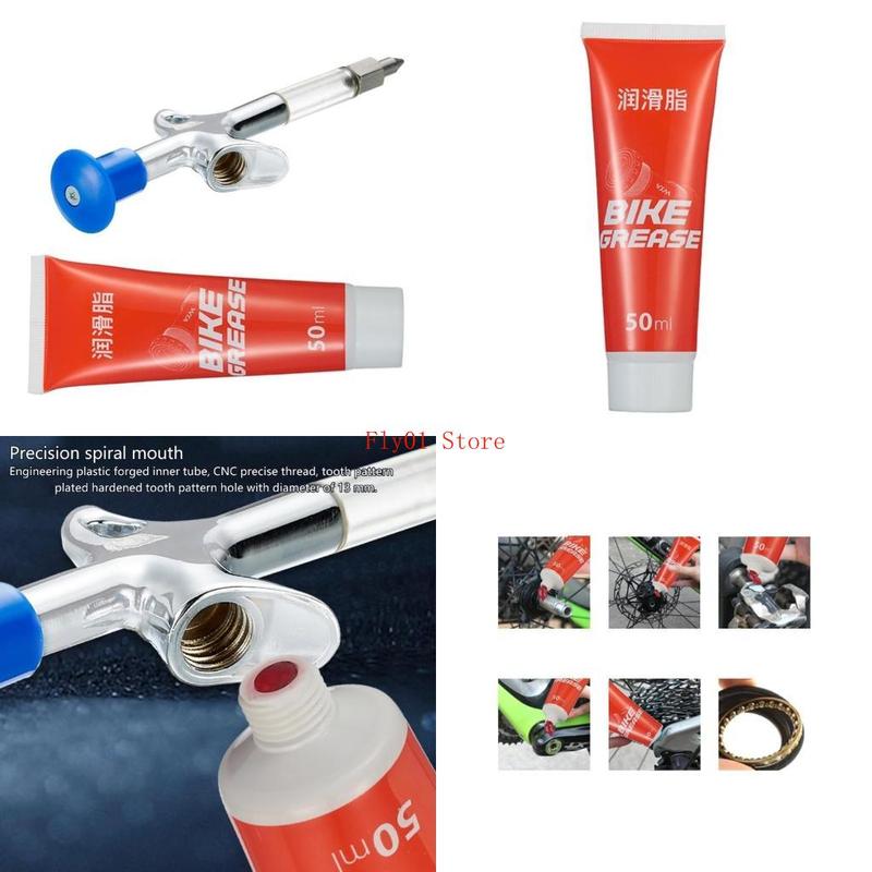 Plastic & Metal Grease Injector Applicator Tool Suitable for Easy Bicycles Bearing Maintenance Smooth Cycling Experience