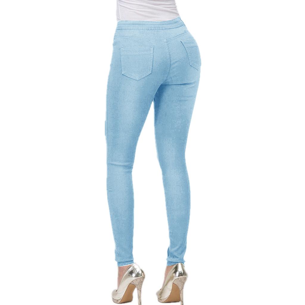 Skinny Jeans für Damen, trendige High Waist Slim Fit Comfort Jeggings Jeans, dehnbare Denim-Hose für die Arbeit und Freizeit