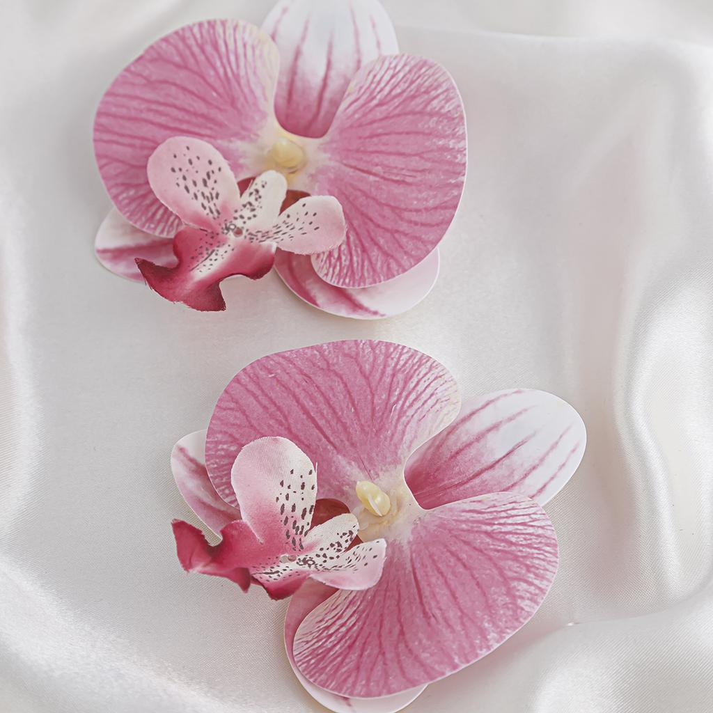 Ingemark Korean Sweet Colorful Butterfly Orchid Flower Stud Earrings for Women Elegant Boho Piercing Earrings Aesthetic Jewelry