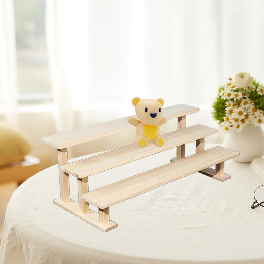 Figure Display Stand Cupcake Stand Holder Wooden Display Riser Perfume Organizer for Crafts