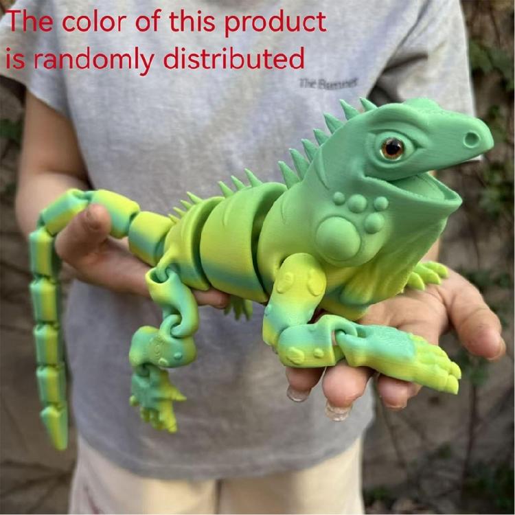 Artistic Lizards Figurine for Home Decors 3D Printed Gradient Color Articulated Flexible Joints Animal Ornament Party Gift