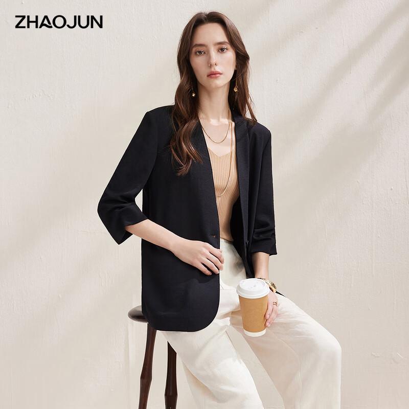 

Zhaojun Women s 2026 S/S Single-Button 3/4 Sleeve Business Blazer L