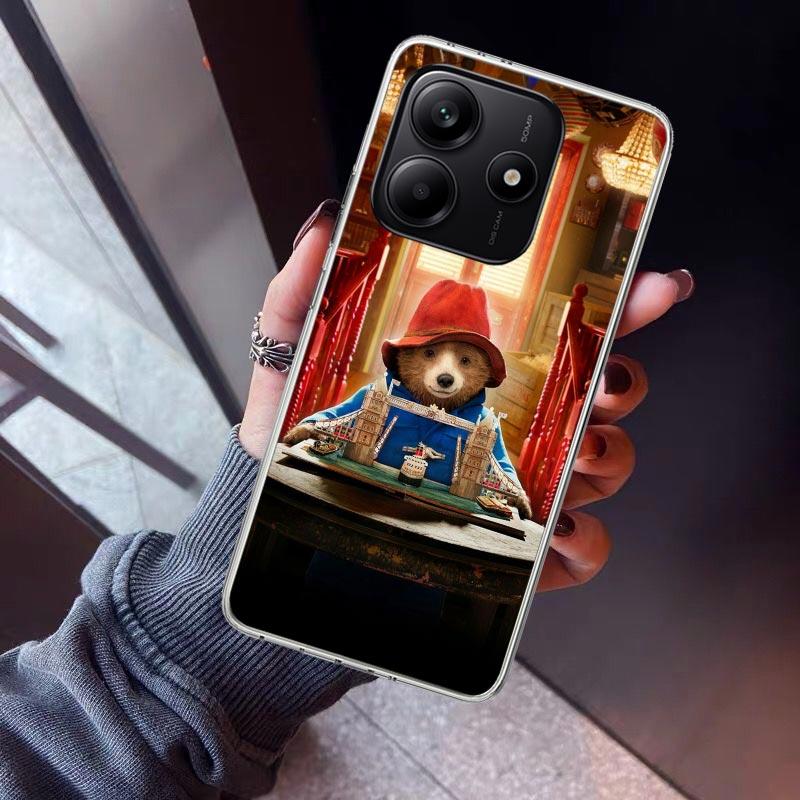 Cute P-PaddingtonS Bear Phone Case For Xiaomi Redmi Note 10 11 12 13 14 15 Pro Plus 11S 12S 14S 11T 11E 10S Soft TPU Back Cover