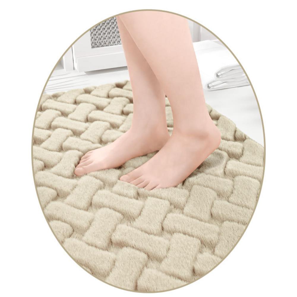 Schwamm Badezimmer Kaschmir Verdickungsmatte Bad Rutschfeste Teppiche In Waschbecken Badewanne Boden Teppich Duschraum Fußmatte Memory-Schaum 3D-Pad