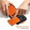 KEYSION Card Slot Holder Bag Phone Case for ZTE Blade A36 Slide Camera Protection Kickstand Shockproof Back Cover for Blade A36