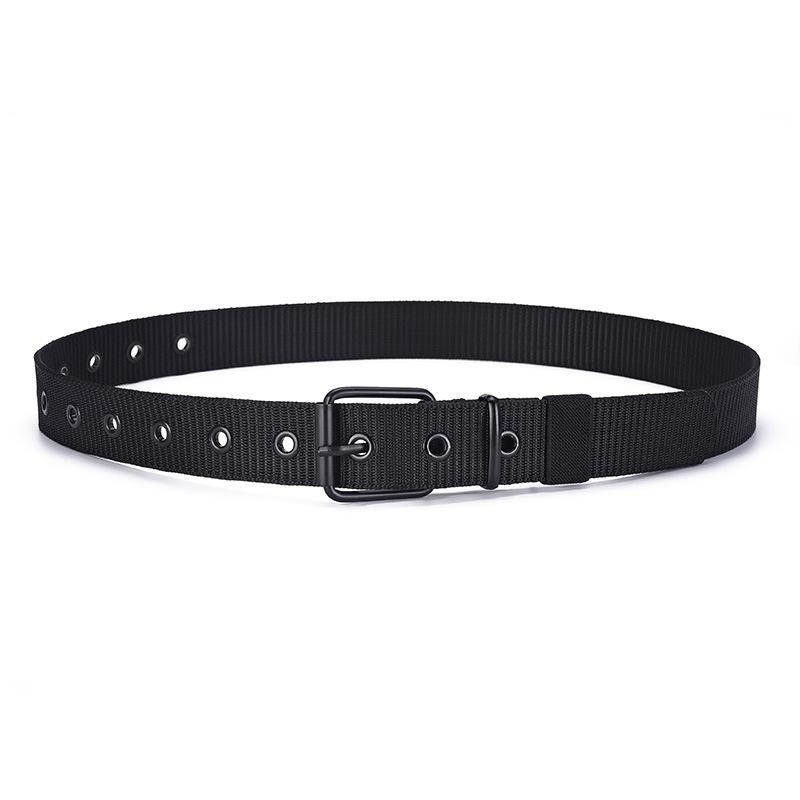 Casual Men'S Pin Buckle Canvas Belt Woven Nylon Outdoor Military Training Belt Unisex Belt
