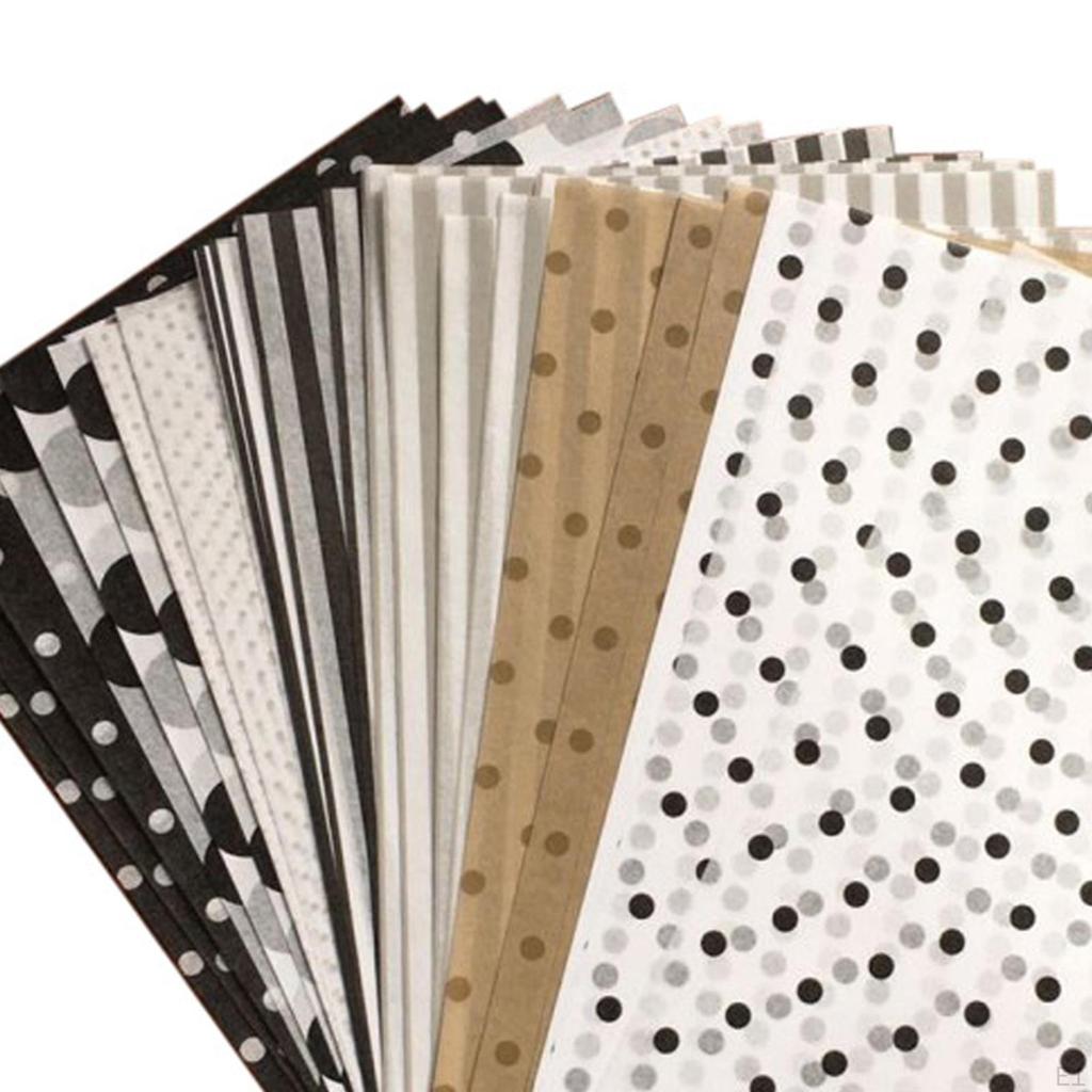 80 Stück Blumenstrauß-Verpackungspapier, gepunktetes Muster, wasserdicht, einfache Mehrzweck-Blumenverpackung
