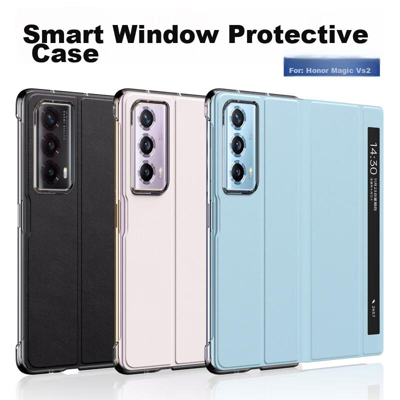 Phone Case Honor Magic Vs2, Vs2 Ultimate Edition Foldable Screen Protective Cover, Smart Flip Full Protection Shockproof Genuine Leather Case And Wome