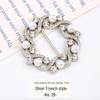 Pearl Rhinestone Waist Buckle Scarf Fastener Hem Knot Button for Women