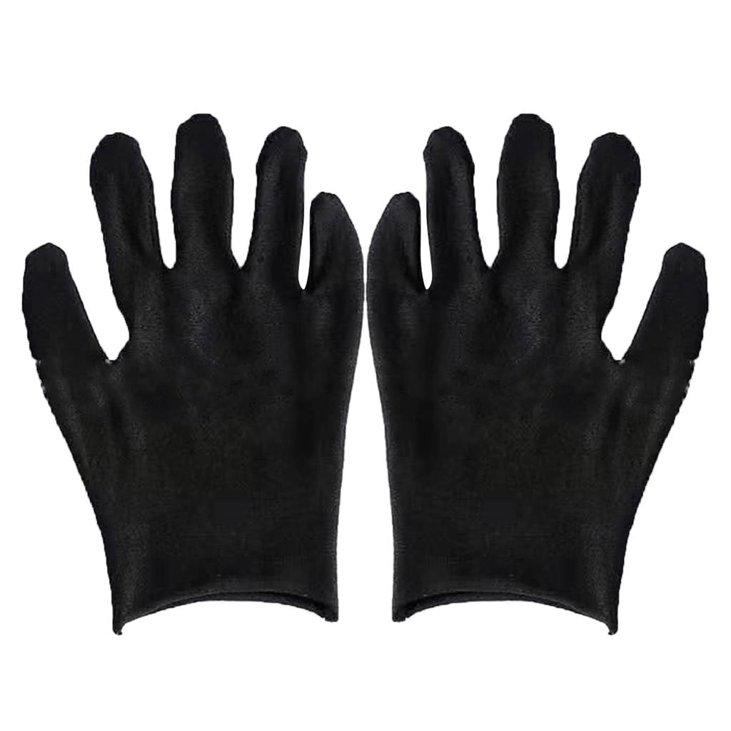 12 Pairs Cotton Gloves Polyester Cotton Thickened Sweat Absorbing Jewelry Gloves for Riding Factory Black