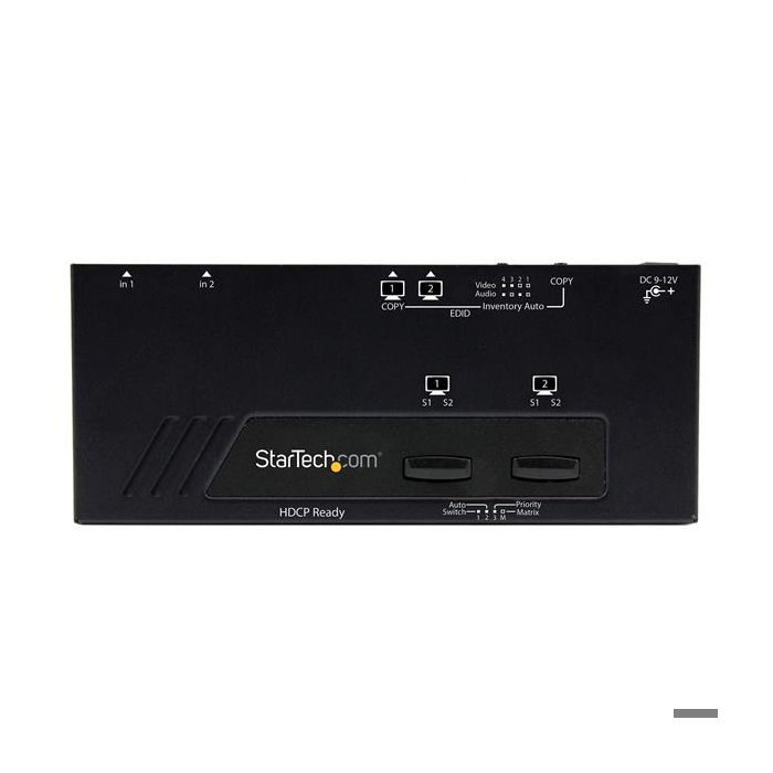 STARTECH HDMI 2x2 Matrix Switch mit automatischer und prioritärer Umschaltung - 1080p - 1920 x 1200 - Full HD