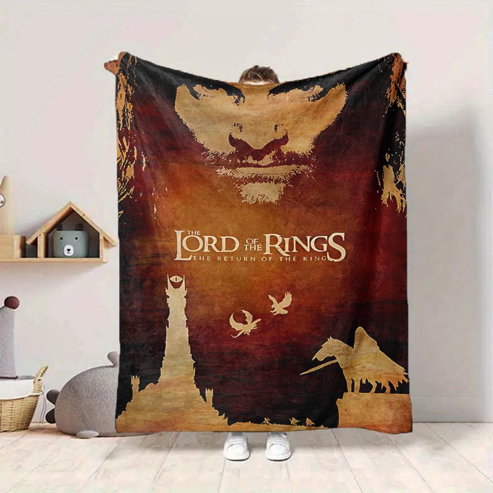 1pc The Lord of the Rings Blanket Lightweight Flannel Throw For Sofa, Bed, Travel, Camping, Livingroom, Office, Couch, Chair, And Bed