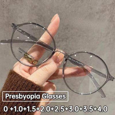 Neutrale Mode Runde Fassung Lesebrille Blaulichtfilternde Lesebrille Ultraleicht Augenschutz