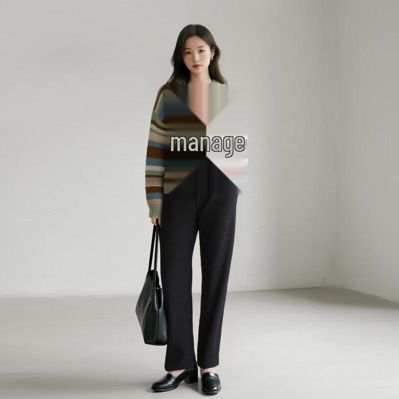 Elva's Island Damen Anzughose mit geradem Bein