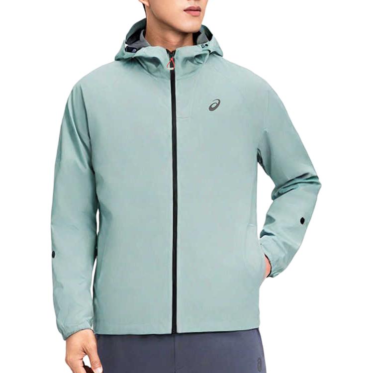 ASICS Jackets Men's Green 300 Hooded Moderate Other 2011D121-300