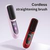 Cordless Hair Straightening Brush, 20s Fast Heat-Up, 3 Temperature Settings with LCD, Anti-Scald Comb, Type-C Charging, 2600mAh Battery for Home and T
