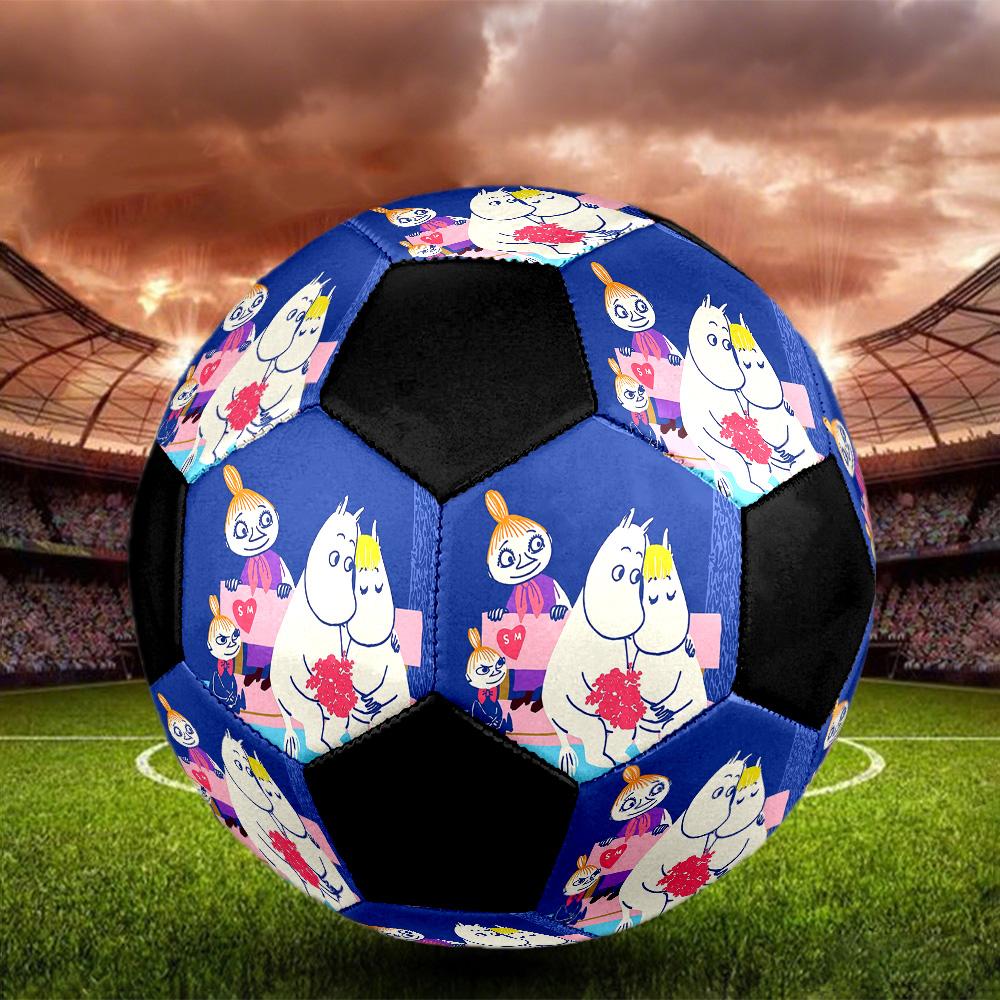 Moomin3 Soccer Ball Colorful All Ages Machine Stitched PVC Competition Ready Durable High-Bounce.SIZE5