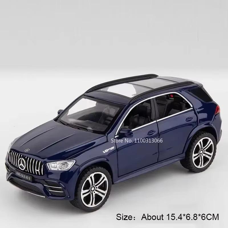 1:32 Scale Alloy SLS GLE 63S Cars Model Toys Sound Light Miniature Toy Car 4 Doors Opened Vehicle Boys Birthday Collection Gifts