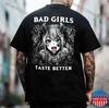 BAD GIRLS TASTE BETTER Naughty Devil Girl Print Men's T-Shirt